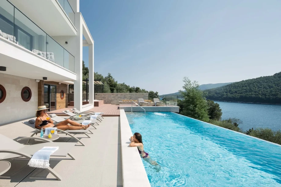 Villa Thalia by Croatia Finest Holidays - waterfront luxury villa with outdoor swimming pool and mediterranean garden in Istra