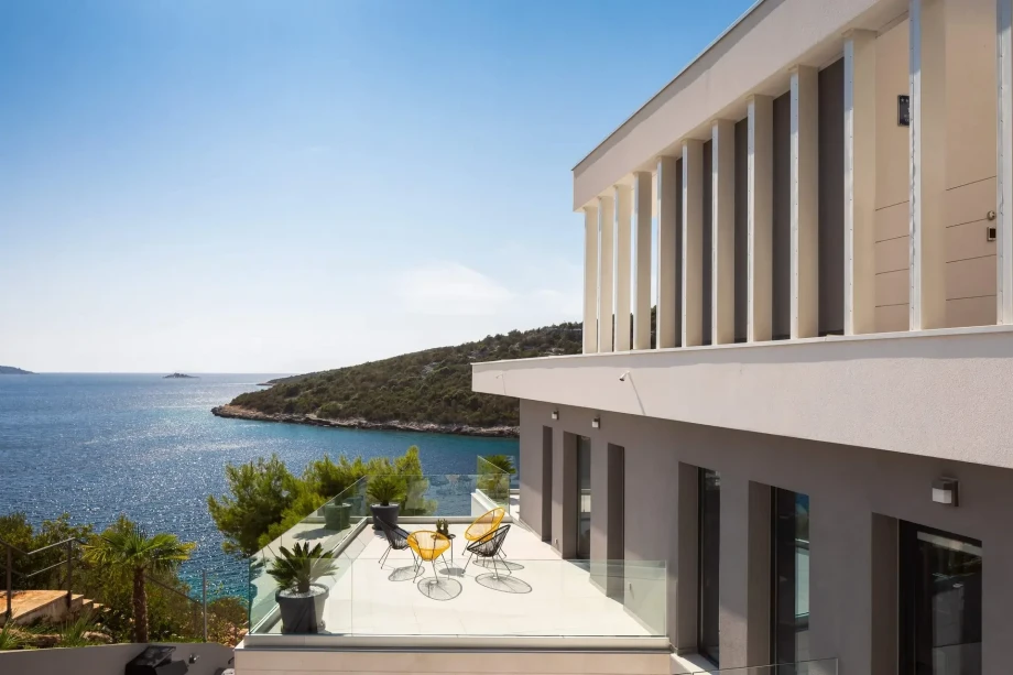 Villa Mar by Croatia Finest Holidays - waterfront luxury villa with outdoor swimming pool, mediterranean garden and gym near Trogir